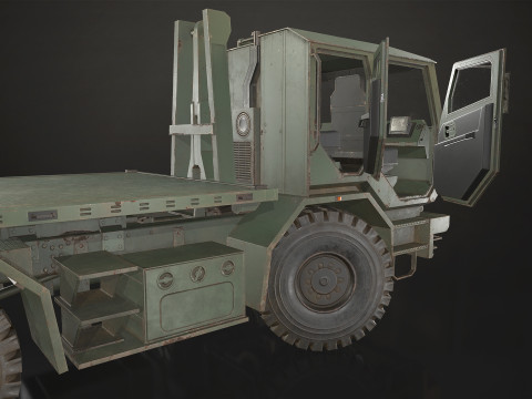 Military Truck V2 - Flatbed 3D Model