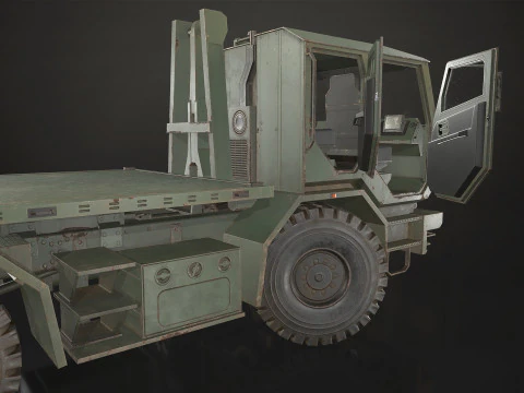 Military Truck V2 - Flatbed 3D Model
