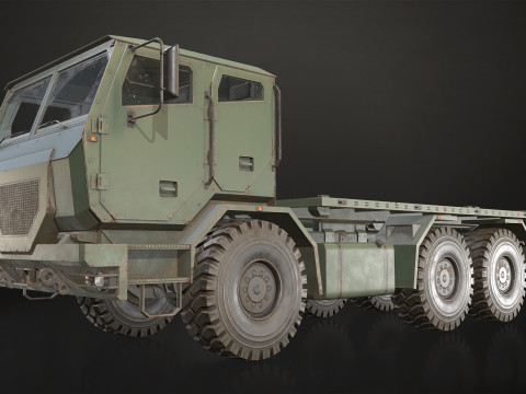 Military Truck V2 - Flatbed 3D Model