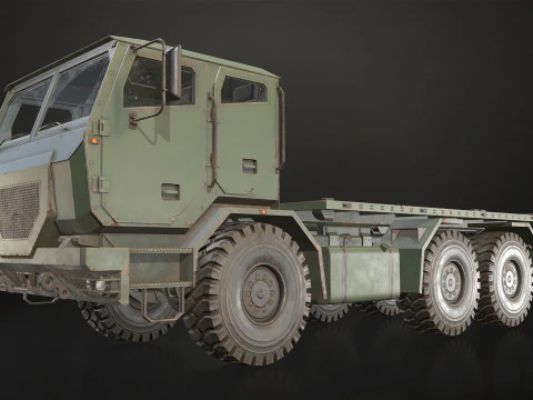 Military Truck V2 - Flatbed 3D Model