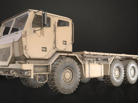 Military Truck V2 - Flatbed 3D Model