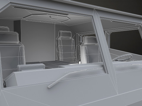 Military Truck V2 - Flatbed 3D Model