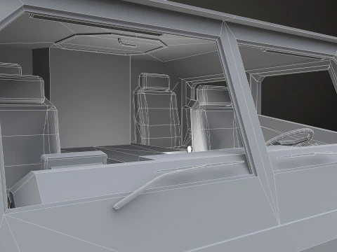 Military Truck V2 - Flatbed 3D Model