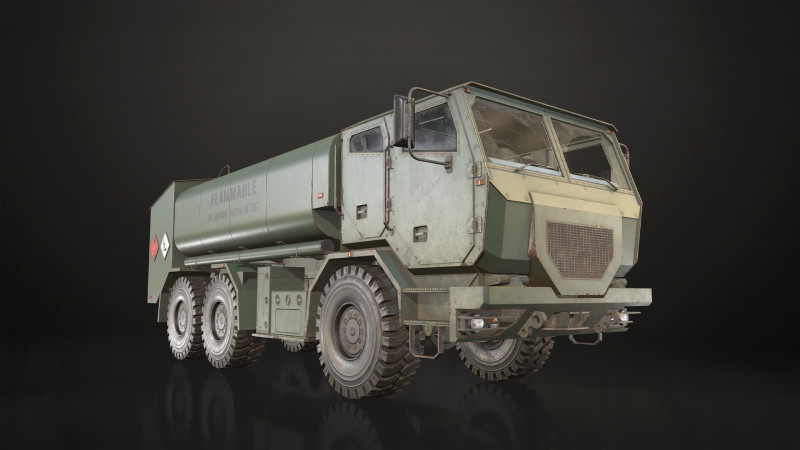 Military Truck V2 - Tanker 3D 模型 .c4d .max .obj .3ds .fbx .stl .blend