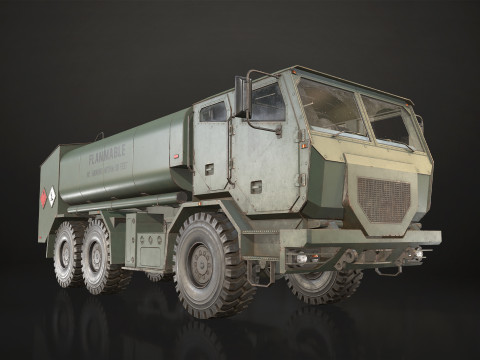 Military Truck V2 - Tanker 3D Model