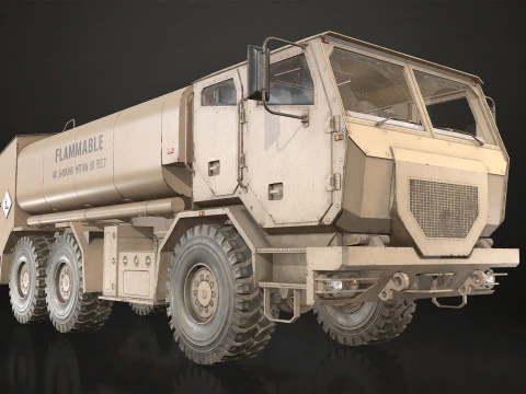 Military Truck V2 - Tanker 3D Model