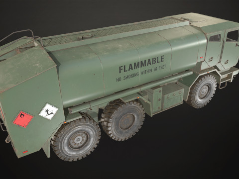 Military Truck V2 - Tanker 3D 模型