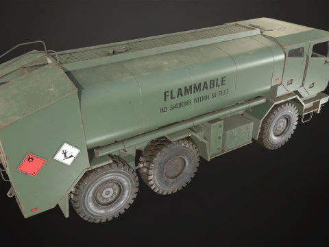 Military Truck V2 - Tanker 3D Model