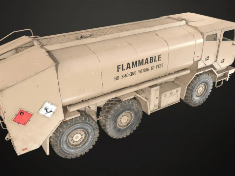 Military Truck V2 - Tanker 3D Model
