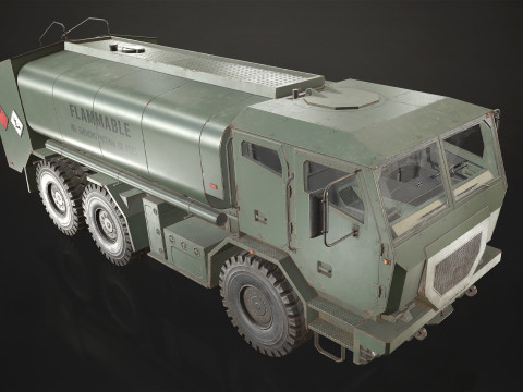 Military Truck V2 - Tanker 3D 模型