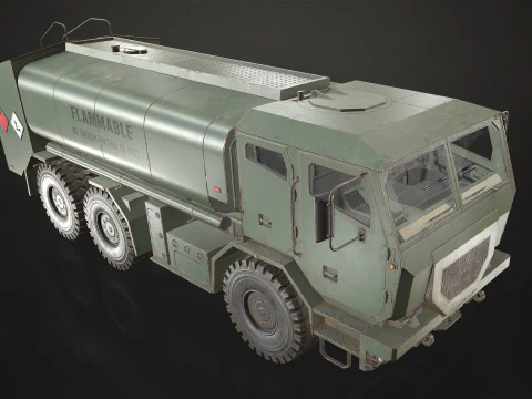 Military Truck V2 - Tanker 3D Model