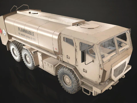 Military Truck V2 - Tanker 3D Model
