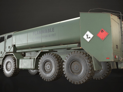 Military Truck V2 - Tanker 3D 模型