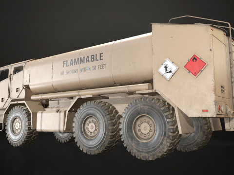 Military Truck V2 - Tanker 3D 模型