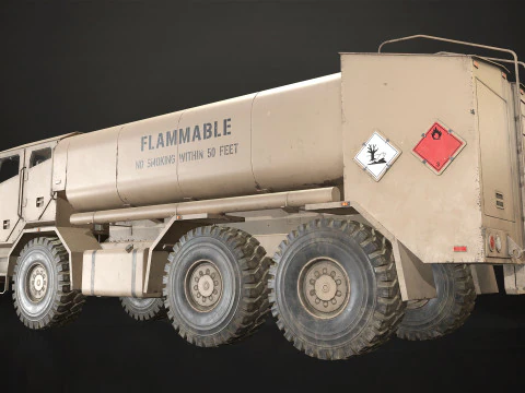 Military Truck V2 - Tanker 3D Model