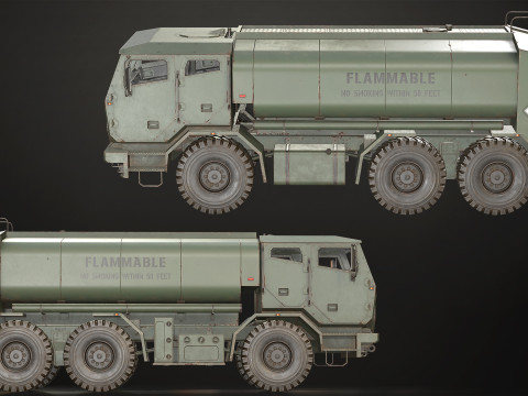 Military Truck V2 - Tanker 3D 模型