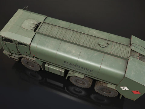 Military Truck V2 - Tanker 3D Model