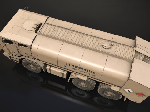 Military Truck V2 - Tanker 3D 模型