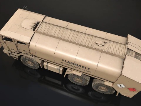 Military Truck V2 - Tanker 3D Model