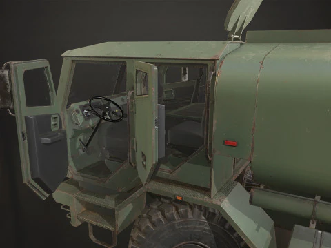 Military Truck V2 - Tanker 3D Model