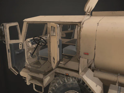 Military Truck V2 - Tanker 3D Model