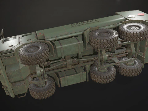 Military Truck V2 - Tanker 3D Model