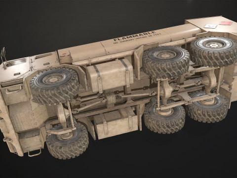 Military Truck V2 - Tanker 3D 模型