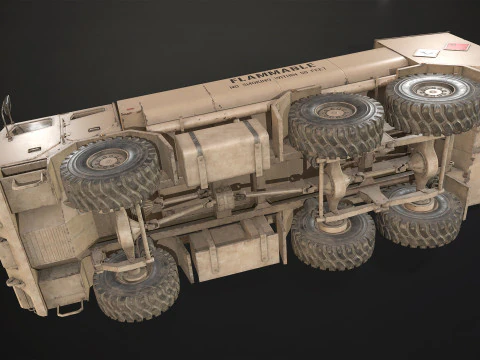 Military Truck V2 - Tanker 3D Model