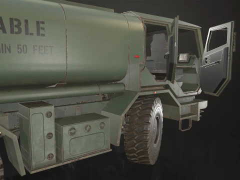 Military Truck V2 - Tanker 3D Model