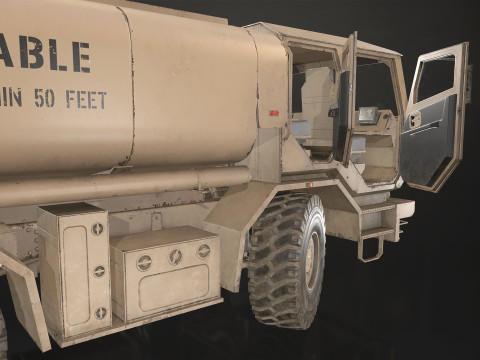 Military Truck V2 - Tanker 3D 模型