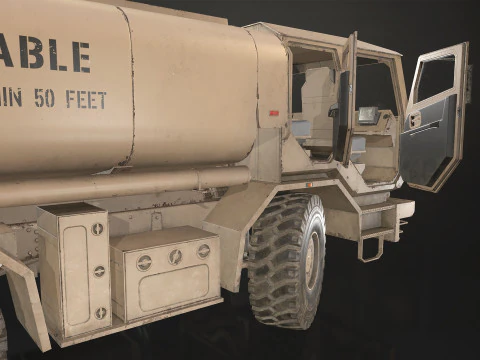 Military Truck V2 - Tanker 3D Model