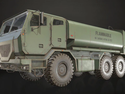 Military Truck V2 - Tanker 3D Model