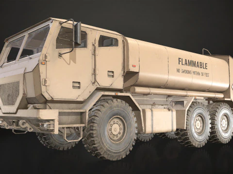 Military Truck V2 - Tanker 3D Model