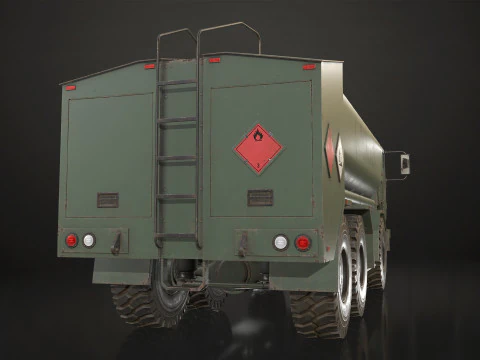 Military Truck V2 - Tanker 3D Model