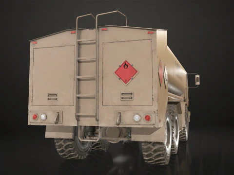 Military Truck V2 - Tanker 3D Model