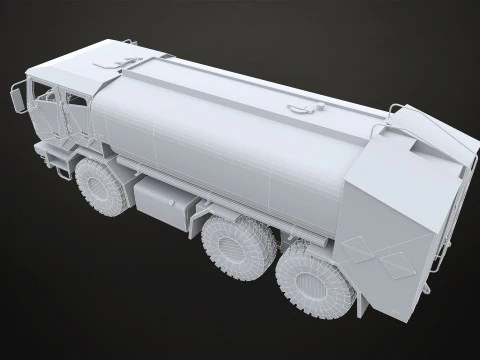 Military Truck V2 - Tanker 3D Model