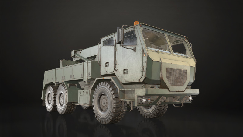 Military Truck V2 - Wrecker 3D Model .c4d .max .obj .3ds .fbx .stl .blend 