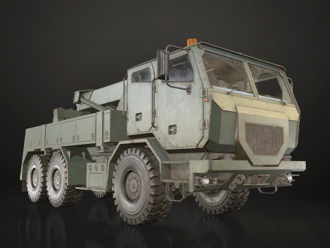 Military Truck V2 - Wrecker Modelo 3D