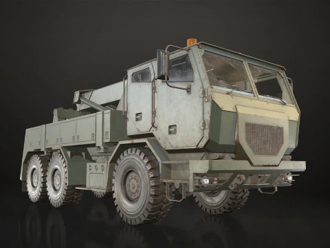 軍用トラック V2 - レッカー車 3Dモデル