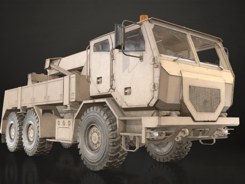 Military Truck V2 - Wrecker 3D Model