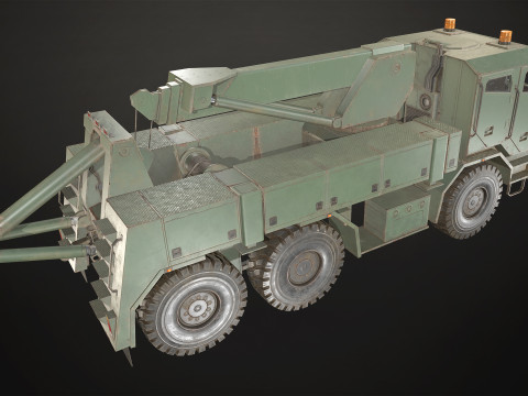 Military Truck V2 - Wrecker 3D Model
