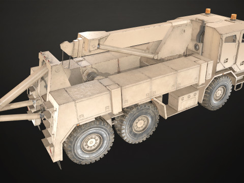 Military Truck V2 - Wrecker 3D Model