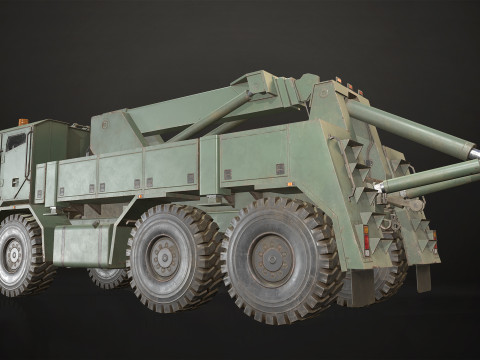 Military Truck V2 - Wrecker 3D Model