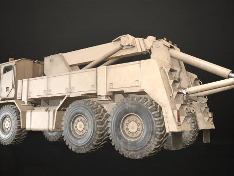 Military Truck V2 - Wrecker 3D Model