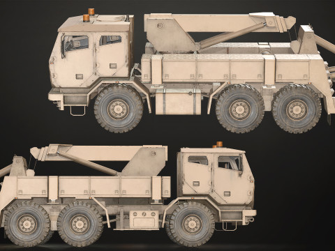 Military Truck V2 - Wrecker 3D Model