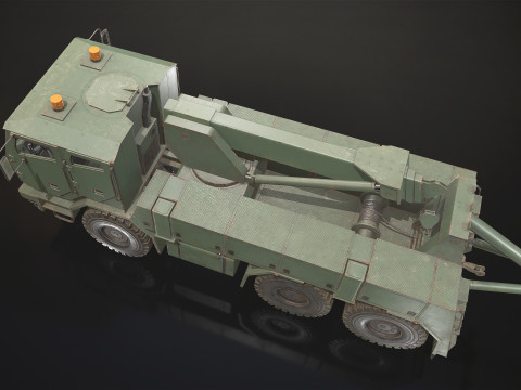 Military Truck V2 - Wrecker 3D Model
