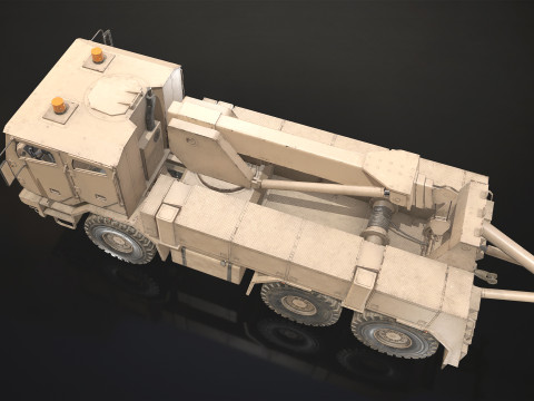 Military Truck V2 - Wrecker 3D Model