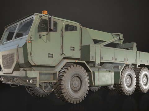 Military Truck V2 - Wrecker 3D Model