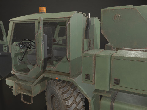Military Truck V2 - Wrecker 3D Model
