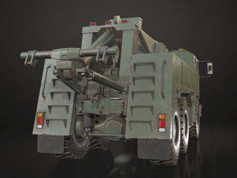 Military Truck V2 - Wrecker 3D Model
